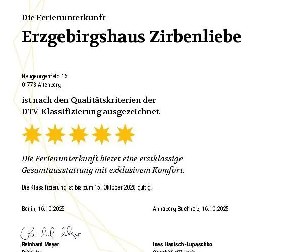 Erzgebirgshaus Zirbenliebe